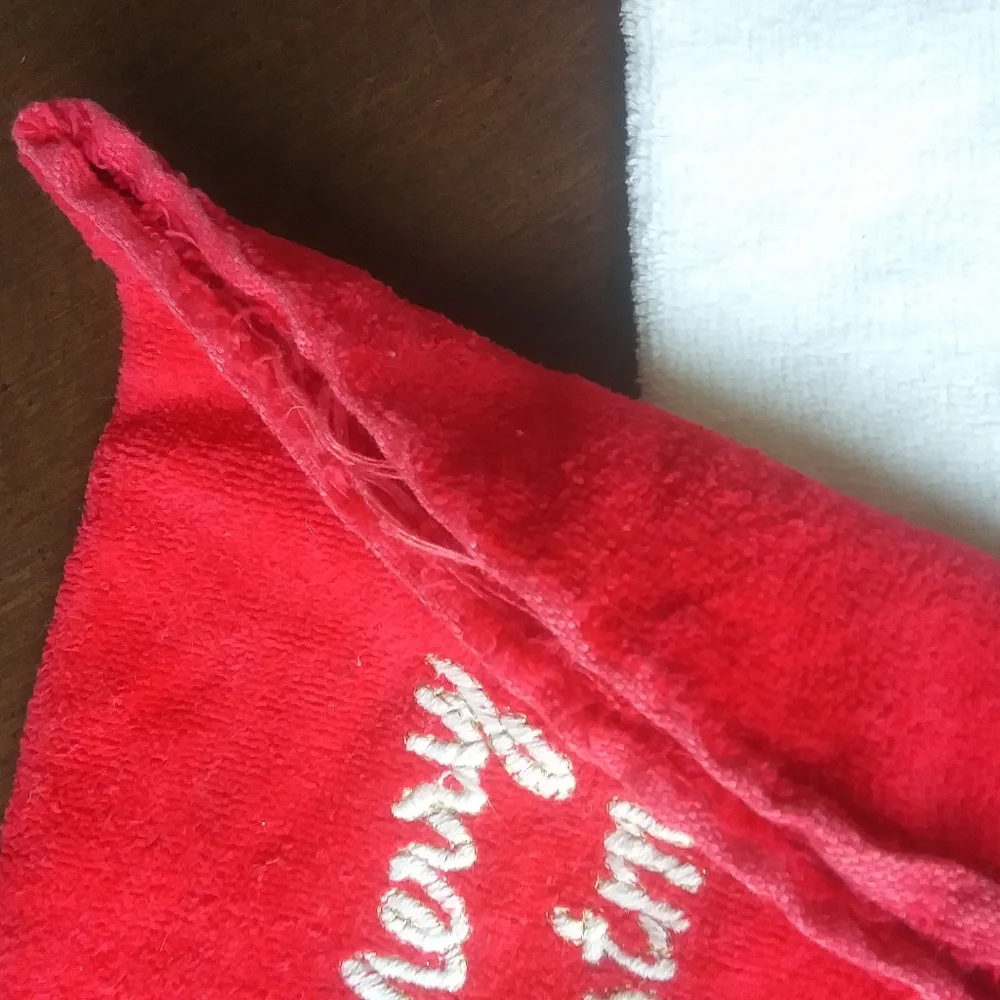 Vintage Christmas Finger Tip Towels, Made in USA